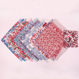 Soft Organic Cotton Bandana Scarf Hand Block Floral Print Eco-Friendly Breathable Unisex Wrap for Summer Hair Neck <b>Styling</b> - Product Image 4