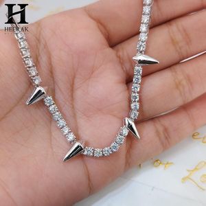 Collar de cadena de tenis con púas de garra de pantera negra, joyería hip hop personalizada para hombres y mujeres - Product Image 2