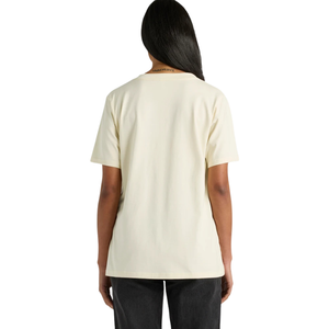 Camiseta de algodón de manga corta con cuello redondo para mujer, ajuste holgado y relajado, estampado en el pecho pequeño, espalda lisa, venta al por mayor, OEM, personalizada - Product Image 2
