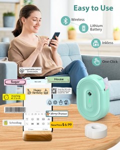 Xách tay cho Hãng sản xuất nhãn với băng inkless Máy in mini 203dpi 1200mAh pin nhiều mẫu trong kho 1-năm bảo hành - Product Image 4