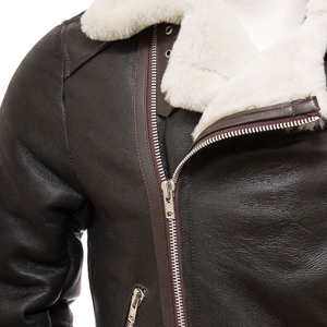 Veste en cuir pour homme de haute qualité, coupe classique / Veste en cuir tendance pour homme, chaude et légère pour l'hiver - Product Image 5