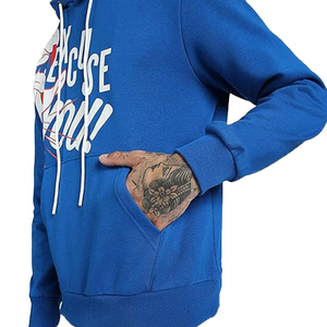 Sweat à capuche unisexe en coton 100% de haute qualité, imprimé patchwork bicolore, brodé, anti-rétrécissement, vente en gros - Product Image 4