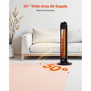 Riscaldatore Elettrico a Infrarossi da Esterno 1500W con Telecomando, 3 Velocità, Timer 24H e Protezioni di Sicurezza Multiple - Product Image 6