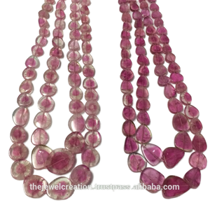 Collier de perles en tourmaline rose naturelle lisse de 6 mm et 8 mm, prix de gros, dernier design, bijoux en pierres véritables en ligne - Product Image 2