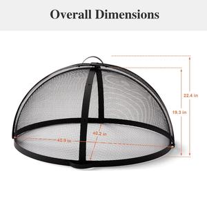 Grille anti-étincelles pour foyer extérieur avec support et pique à charbon – Accessoire de jardin élégant pour foyer domestique et cheminée extérieure - Product Image 4