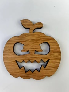 Premium Horror Pumpkin Face Design Laser Cut <b>Drink</b> <b>Coasters</b> For Table Protection And Halloween Decor Handcrafted From India - Product Image 3