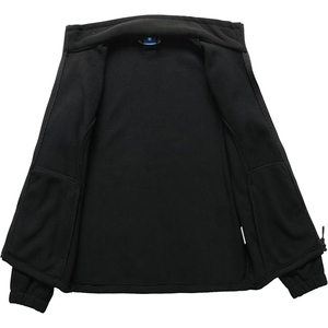 Vestes en polaire pour hommes, hiver, à capuche, logo personnalisé sur le devant, taille adulte, motif uni, teinture unie, respirantes, manches longues, vêtements décontractés - Product Image 4