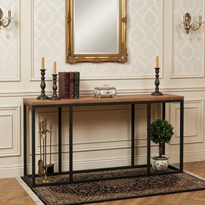 Table console moderne en bois recyclé de qualité supérieure, avec structure en métal robuste, écologique et durable, prix d'usine en gros - Product Image 4