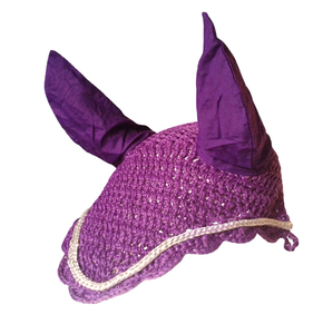 Latest Design Full Size Horse Ear Nets for Decoration Custom Logo Horse Ear Bonnets Beautiful Colors Horse <b>Equestrian</b> Fly Veils - Product Image 4