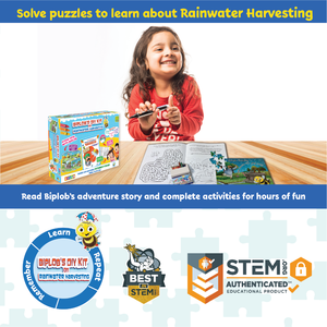 Rainwater Harvesting DIY Kit for Kids Activity <b>Book</b> 4 Jigsaw <b>Puzzles</b> & Crayons - Product Image 5