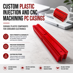 Carcasas de PC de Plástico Personalizadas Mediante Inyección y Mecanizado CNC, Componentes de Plástico Duraderos para Electrónica de Consumo - Product Image 2