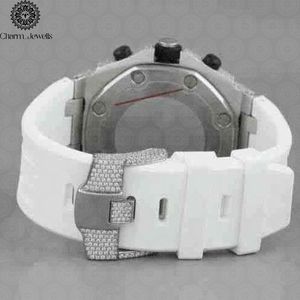Montre de Luxe pour Homme en Acier Inoxydable avec Lunette en Cristal Arc-en-ciel, Bracelet Diamanté, Mouvement Mécanique Analogique, Étanchéité 10 ATM, 40mm - Product Image 4