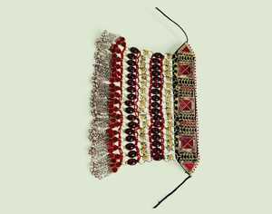 Traditional Afghan Kuchi Ring With Raised Glass Stone And Filigree Border For Ethnic Tribal Finger Jewelry And Nomadic - Product Image 4