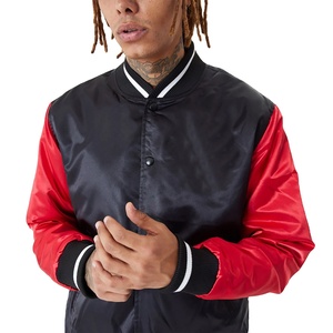 Veste de baseball en satin respirant de haute qualité pour homme OEM, nouvelle mode, style hiver, veste bomber - Product Image 4