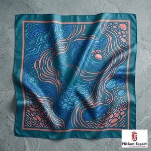 Custom Printed Womens Square <b>Scarf</b> Lightweight Soft Fabric Fashion Accessories OEM ODM Manufacturer Sicily Custom Fabric Product - Product Image 5