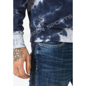 Sudadera Deportiva de Invierno para Hombre, Cuello Redondo, Estampado Tie-Dye, 100% Algodón Felpa, Manga Larga, Logotipo Personalizado OEM, Transpirable, Resistente al Viento - Product Image 5