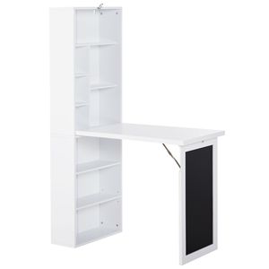 Tavolo da Scrittura Convertibile con Ripiano Laterale e Design Estensibile per Ufficio Domestico - Product Image 1