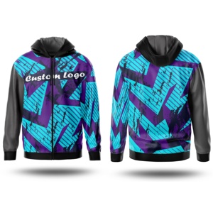 Winter Embroidered Sublimation Fleece Hoodies Breathable Eco-Friendly Quick Dry Anti-Wrinkle 100% Cotton Zipper-Up Customizable - Product Image 4