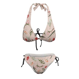 Top Trending Ladies Adult Size Printed <b>Bikini</b> <b>Set</b> In Nylon Cotton With <b>Push</b> <b>Up</b> Bra Eco Friendly & Comfortable Women Swimwear <b>Set</b> - Product Image 1
