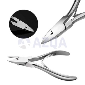 Coupe-ongles à pointe fine en acier inoxydable, lames droites et aiguisées, double ressort, joint de raccordement, outil professionnel de manucure et pédicure - Product Image 4