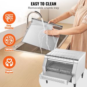 Heavy Duty Commercial Conveyor <b>Toaster</b> Oven 450 Slices/Hour Stainless Steel Conveyor Belt <b>Toaster</b> 220V for Hotels and Bakeries - Product Image 6
