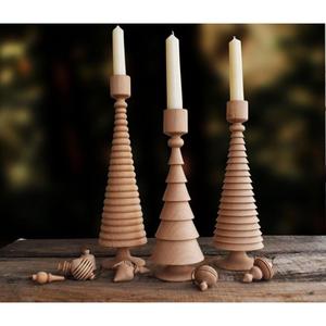 Handmade Wooden Candle <b>Stand</b> Set of 3 - Product Image 5