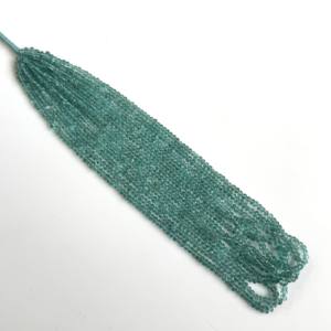 Cuentas redondas lisas de apatita azul verdosa natural, hilo de cuentas de apatita, cuentas sueltas de piedras preciosas para la fabricación de joyas, collar, pulsera - Product Image 3