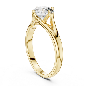Bague en diamant de laboratoire glamour, or, bijoux fins élégants, style de fiançailles haut de gamme, coupe brillante, IGI - Product Image 3