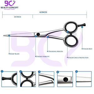 Ciseaux de coiffeur de qualité supérieure, 6,0/7,0 pouces, en acier inoxydable durable, pour usage en salon, prix d'usine, logo personnalisé. - Product Image 3