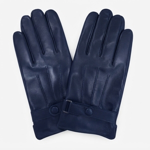Gants en cuir de chèvre noir pour homme, personnalisés, chauds pour l'hiver, pour la conduite de moto, le ski, les sports de plein air - Product Image 5