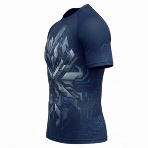 เสื้อแรชการ์ดผู้ชายที่สวมใส่สบาย ผลิตจากผ้าที่ระบายความชื้นได้ดีและดีไซน์ทันสมัย เหมาะสำหรับการออกกำลังกาย โต้คลื่น และใช้ในชีวิตประจำวัน - Product Image 6