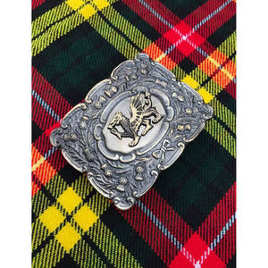 Hebilla de cinturón escocesa con diseño ovalado mate y distintivo del dragón galés, hebilla escocesa clásica antigua vintage 2026 - Product Image 1