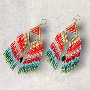 <b>Top</b> Selling Beaded <b>Earrings</b> Eco Friendly Beaded <b>Earrings</b> Hand Crafted Colorful Beaded <b>Earrings</b> Custom Logo Item Beaded <b>Earrings</b> - Product Image 4