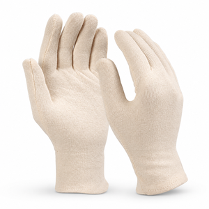 Guantes de Trabajo de Algodón con Textura Granulada, Antideslizantes, Resistentes al Calor, Tejido Duradero, Ajuste Cómodo, Rendimiento Confiable para Manipulación - Product Image 1