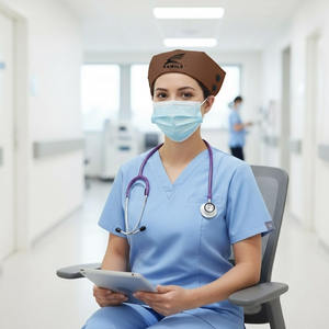 หมวกผ่าตัดผ้าฝ้ายคุณภาพสูง ปี 2027 ปรับขนาดได้ตามต้องการ สำหรับแพทย์ พยาบาล และบุคลากรทางการแพทย์ในโรงพยาบาล - Product Image 3