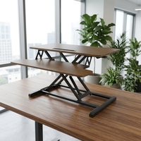 Convertisseur de bureau assis-debout électrique AUKI 910 avec plateau pour clavier, support ergonomique pour ordinateur portable pour le bureau à domicile