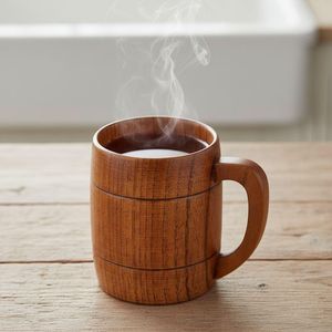 แก้วไม้ทรงกลมแบบมีหูจับ ดีไซน์มินิมอล สำหรับชาหรือกาแฟ โดย Universal Overseas Indian Crafts - Product Image 5
