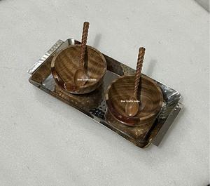 Bols de service pour soupes et salades en bois et résine, écologiques et polis, style américain, pour usage domestique, ensemble de vaisselle de mariage en stock - Product Image 5