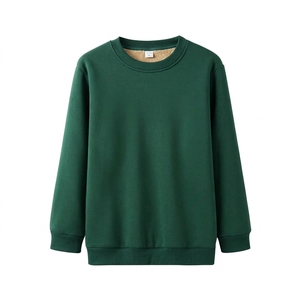 เสื้อฮู้ดผู้ชายผ้ากำมะหยี่ขนแกะสำหรับฤดูหนาว แบบสวมหัว ไซส์ใหญ่พิเศษ คอโอ ทรงโอเวอร์ไซส์ เนื้อผ้านุ่มฟู ซักแล้วไม่หด สีพื้น - Product Image 2