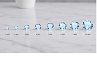 Topacio Azul Cielo Natural de 3MM-10MM, Corte Brillante, Calidad AAA |   Anillos y Colgantes Personalizados con Piedras Sueltas, Joyería Fina de Brasil