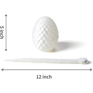 Juguete de Serpiente Blanca Impresa en 3D de 12 Pulgadas con Articulaciones Flexibles Realistas, Cubos Antiestrés Únicos con Diseño de Deslizamiento Realista - Product Image 2