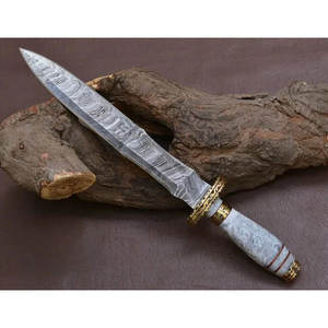 Nouvelle édition du couteau à lame fixe, couteau Dogger artisanal en damas avec manche en résine, meilleur couteau de chasse de collection, couteau de survie - Product Image 1