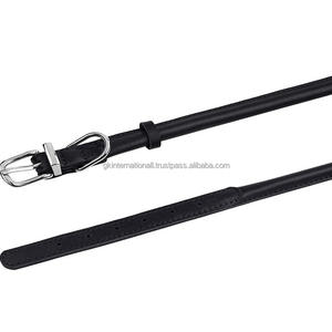 Collar de perro de cuero enrollado hecho a medida con hebilla de metal plateado antiguo pesado y anillo en D para mascotas pequeñas, grandes y medianas - Product Image 6