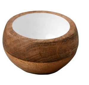 Handmade Wooden Bowl Round Carved Rustic Natural Finish Home Decoration <b>Craft</b> - Product Image 6