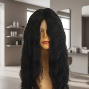 Full Lace <b>Wig</b> <b>Long</b> Natural Black Brazilian Remy Hair for Lace Transparent Lace with Baby Hair Glueless Double Drawn Small - Product Image 2