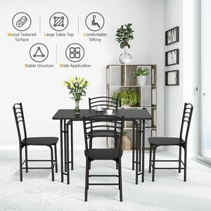 Set da Pranzo Classico in Legno Massello con Tavolo Rettangolare e 6 Sedie per Cucina - Product Image 6