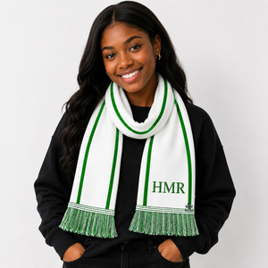 Écharpe chaude en tricot doux pour femmes, style universitaire, de la Sororité Alpha Kapa grecque, Regalia maçonnique héritage, pour Sororités et Fraternités, Prêt à expédier - Product Image 1