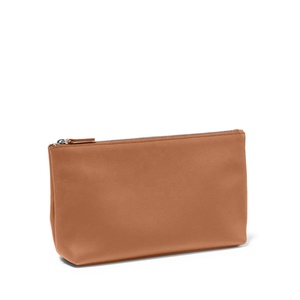 Bonne qualité nouvelle mode fermeture à glissière étanche untearable lavable vintage femmes main pochette en cuir marron - Product Image 1