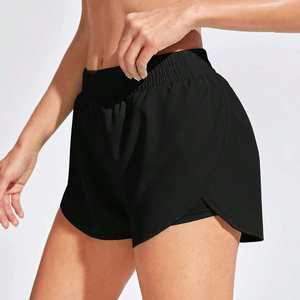 Women's Lightweight Breathable Yoga <b>Shorts</b> for Summer Sports Elastic Waist Training Cargo <b>Shorts</b> Plain Dyed - Product Image 1