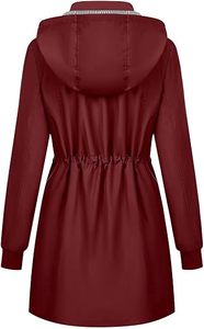 Manteau long en laine mélangée pour femme, doublure satinée, léger, écologique, col roulé, style décontracté, pour l'hiver - Product Image 2